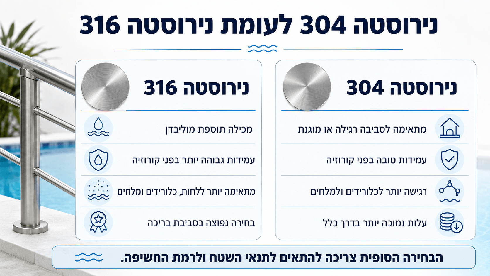 אינפוגרפיקה - סוגי נירוסטה